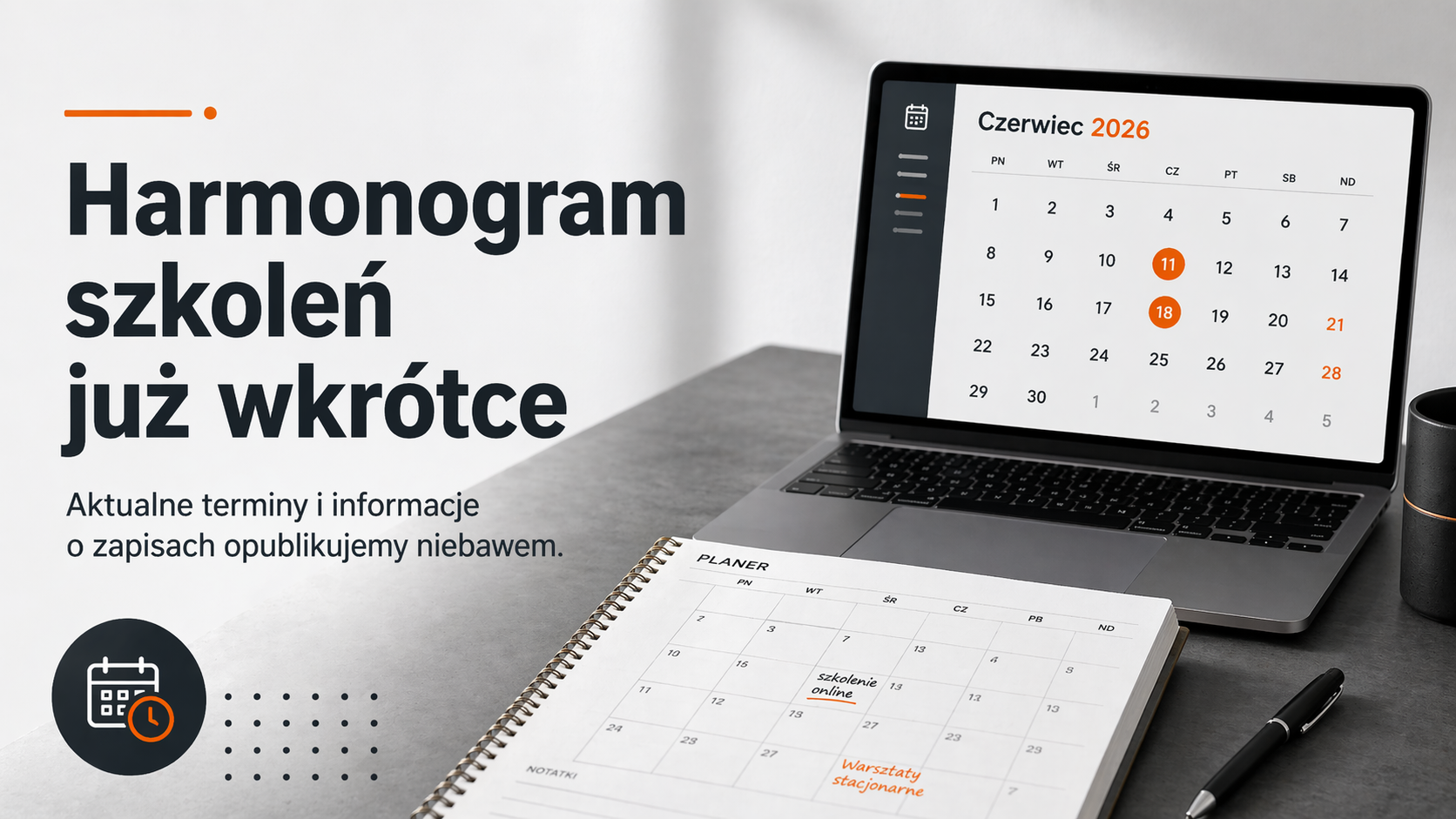 Informacja o harmonogramie szkoleń